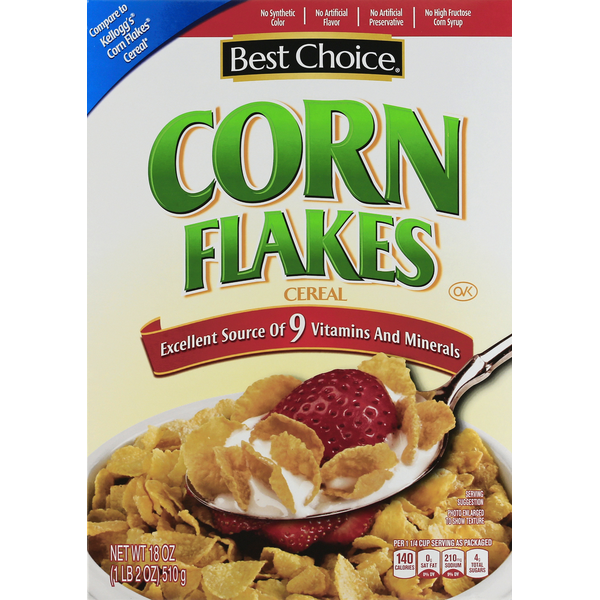 Cereal Best Choice Cereal, Corn Flakes hero