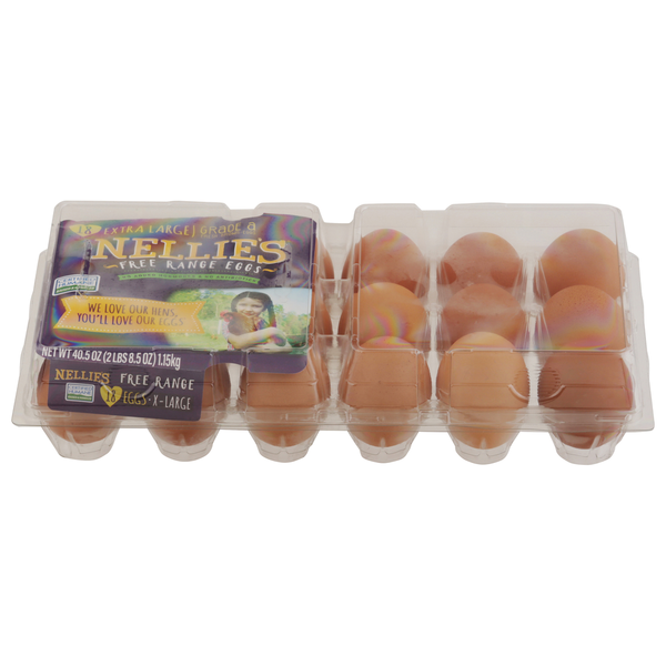 Nellies Eggs, Free Range, Grade A, Brown, Extra Large hero