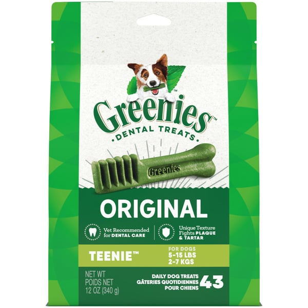 Dog Food GREENIES Original Teenie Natural Dental Care Chews Oral Health Dog Treats hero