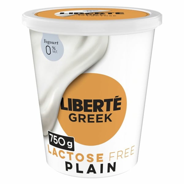 Yogurt Liberté Greek 0% Lactose Free Yogurt, Vanilla, High Protein hero