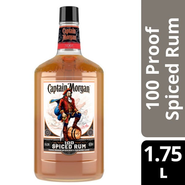 Rum Captain Morgan 100 Proof Spiced Rum hero