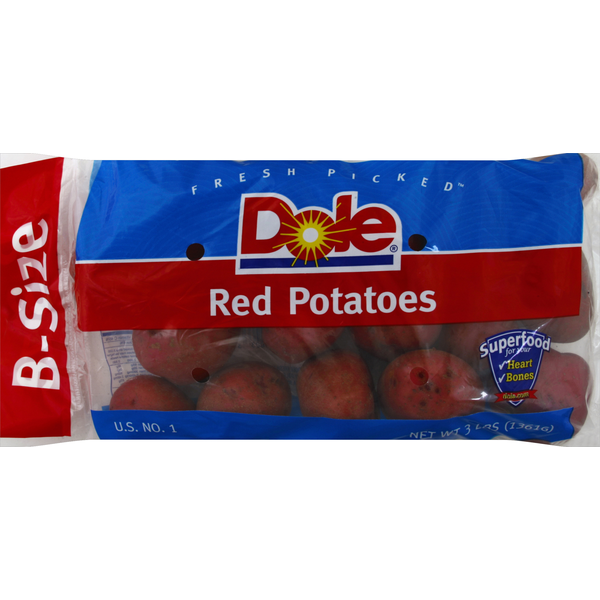 Fresh Vegetables Dole Red Potatoes, B-Size hero