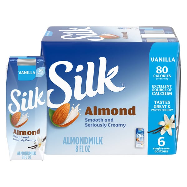 Non-Refrigerated Milk Silk Vanilla Almond Milk, Shelf Stable, Dairy Free, Lactose Free, Gluten Free hero