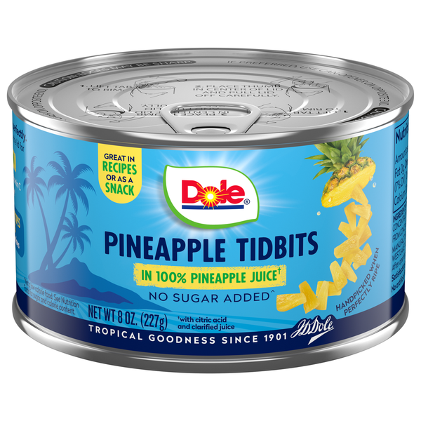 Canned Fruit & Applesauce Dole Pineapple Tidbits hero