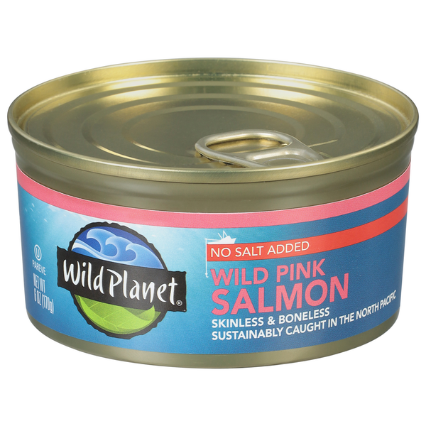 Canned Meat & Seafood Wild Planet Salmon, No Salt Added, Wild Pink hero