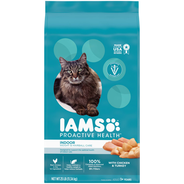 Cat Food & Care IAMS Indoor Weight Control & Hairball Care Dry Cat Food Chicken & Turkey hero