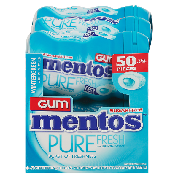 Mint & Gum Mentos Gum, Sugarfree, Wintergreen hero