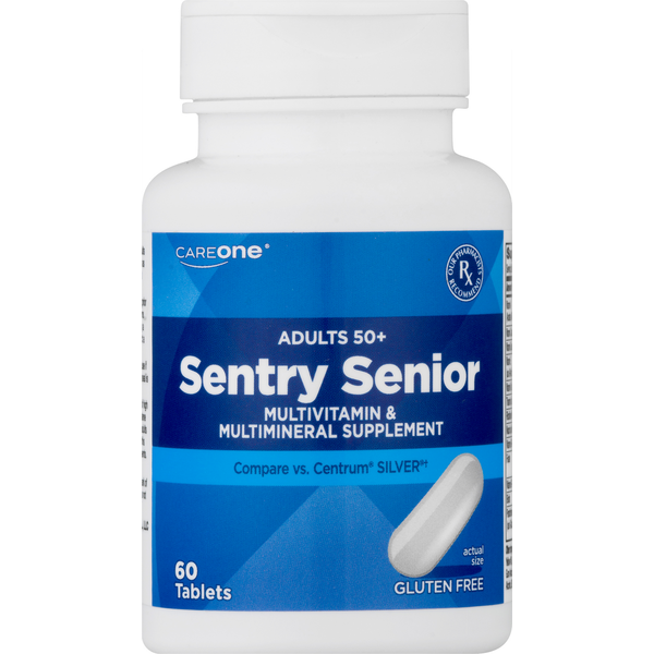 Vitamins & Supplements CareOne Sentry Senior, Gluten Free, Adults 50+, Tablets hero