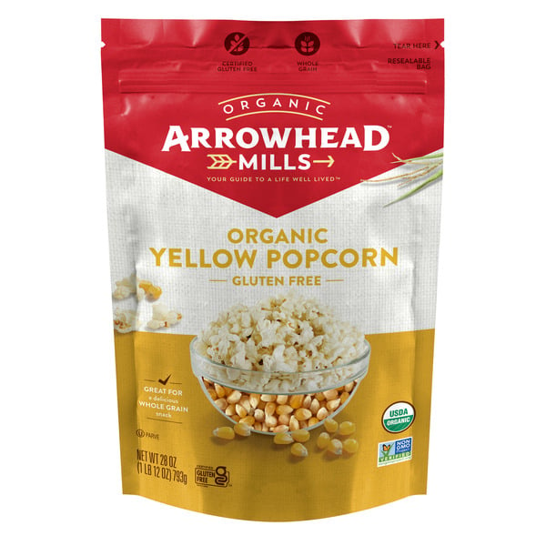 Popcorn & Jerky Arrowhead Mills Whole Grain Organic Popcorn hero