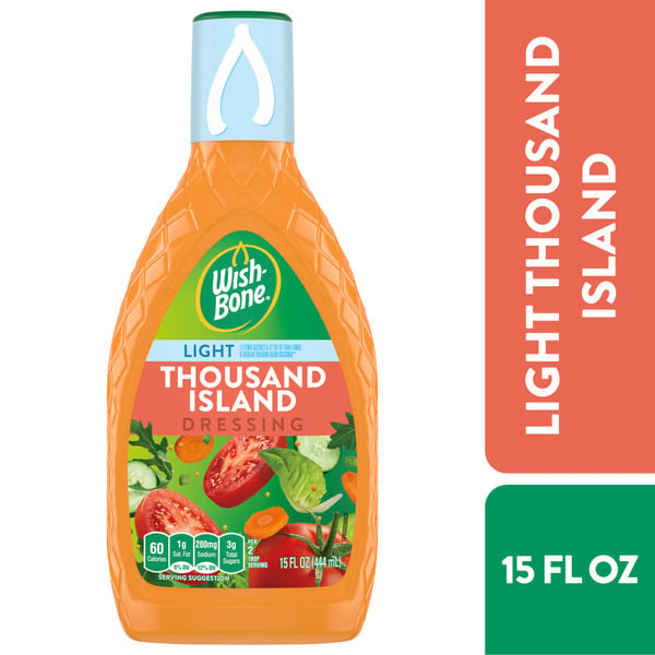 Salad Dressing & Toppings Wish-Bone Light Thousand Island Salad Dressing hero