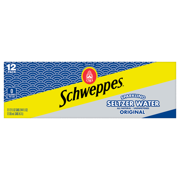 Soda Schweppes Sparkling Seltzer Water Original hero