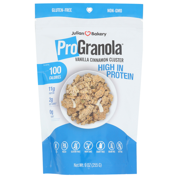 Protein & Collagen Supplements Julian Bakery Progranola Vanilla Cinnamon Cluster hero