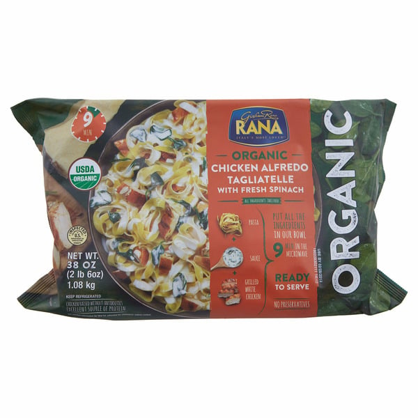 Prepared Meals Rana Meal Solutions Organic Chicken Alfredo Tagliatelle, 38 oz hero