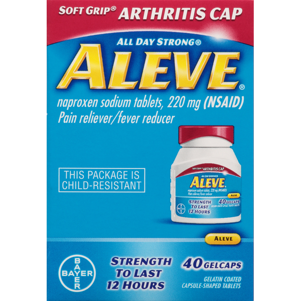 Muscles, Joints & Pain Relief Aleve Arthritis Cap, Soft Grip, 220 mg, Gelcaps hero