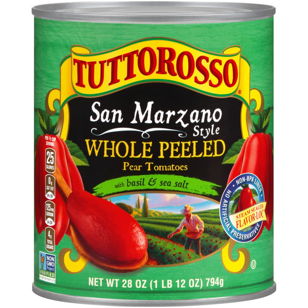 Canned Fruit & Applesauce Tuttorosso San Marzano Style Peeled Pear Tomatoes in Juice hero