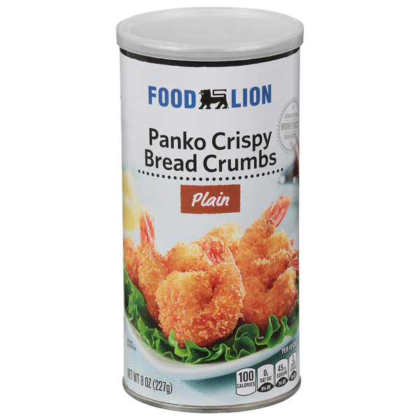 Marinades & Meat Preparation Food Lion Bread Crumbs, Panko Crispy, Plain hero