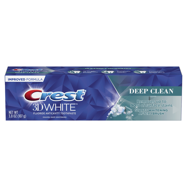 Oral Hygiene Crest 3D White Advanced Deep Clean, Toothpaste hero