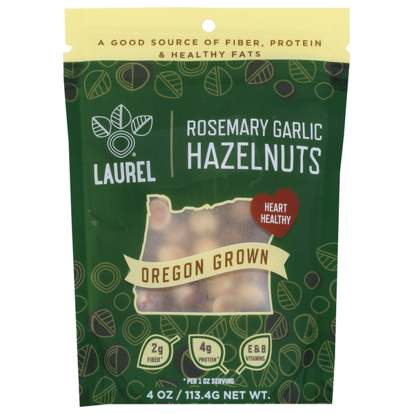 Nuts, Seeds & Dried Fruit Laurel's Hazelnut Kernels, Rosemary Garlic, 4 Oz Sup hero