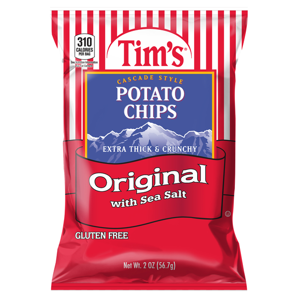 Chips & Pretzels Tim's  Potato Chips, Original with Sea Salt, Cascade Style hero