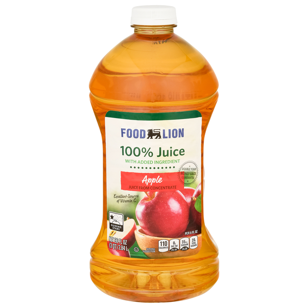 Juice & Nectars Food Lion 100% Apple Juice hero