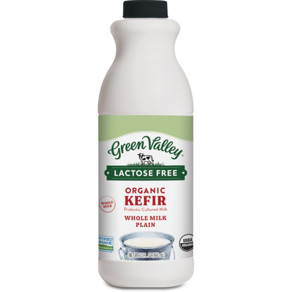 Milk Green Valley Lactose Free Organic Whole Milk Plain Kefir hero