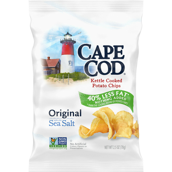 Chips & Pretzels Cape Cod Less Fat Original Kettle Cooked Potato Chips hero