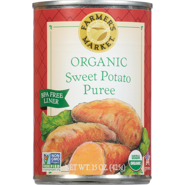 Canned/Jarred Vegetables Farmer's Market Sweet Potato Puree, Organic hero