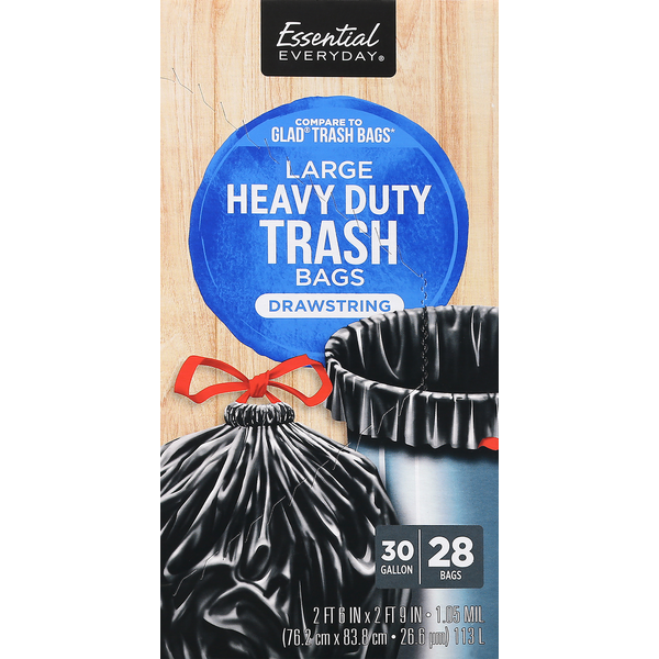 Trash Bags & Liners Essential Everyday Large Heavy Duty Drawstring Trash Bags hero