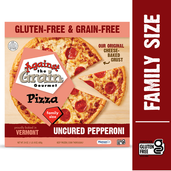 Frozen Pizza Against The Grain Gluten & Grain Free Uncured Pepperoni Pizza, Family Size hero