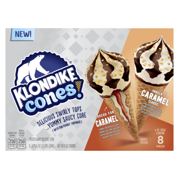 Ice Cream & Ice Klondike Frozen Dairy Dessert Cone Coocoo for Caramel & Vanilla Caramel hero