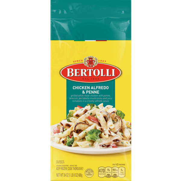 Frozen Meals Bertolli Grilled Chicken Alfredo And Roasted Vegetable Dinner hero