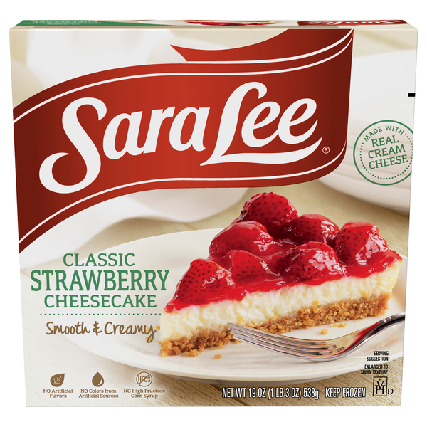 Frozen Dessert Sara Lee Cheesecake, Strawberry, Classic hero