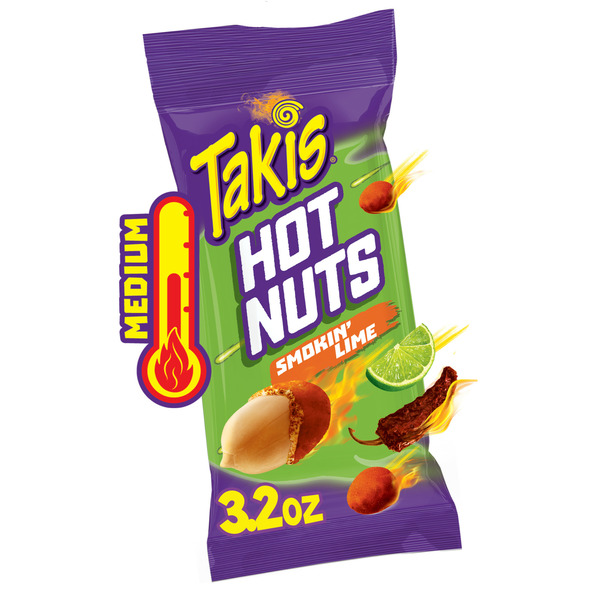 Trail Mix & Snack Mix Takis Hot Nuts Smokin' Lime Double-Crunch Peanuts Pouch hero