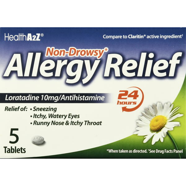 Cold, Flu & Allergy HealthA2Z Allergy Relief, Non-Drowsy, 10 mg, Tablets hero