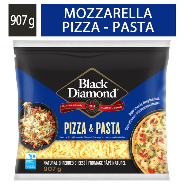 Packaged Cheese Black Diamond Pizza & Pasta Mozzarella Shredded Cheese hero