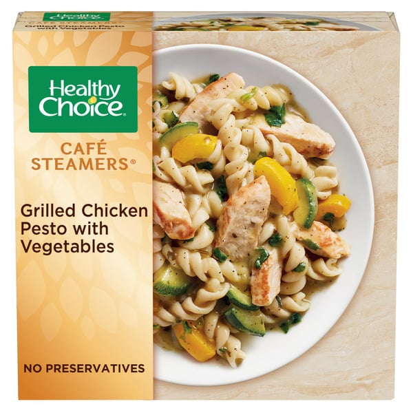 Frozen Meals Healthy Choice Café Steamers Grilled Chicken Pesto With Vegetables Frozen Meal hero