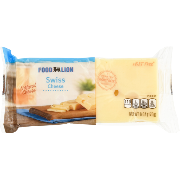 Packaged Cheese Food Lion Natural Swiss Cheese hero