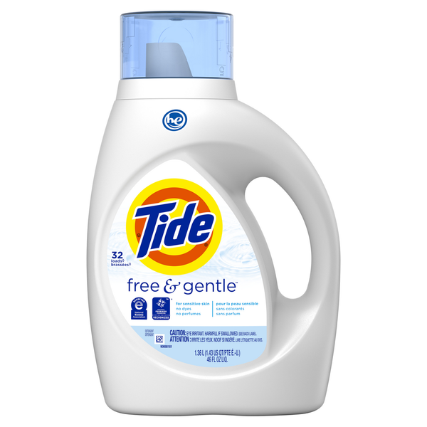 Laundry Tide Free & Gentle Liquid Laundry Detergent, 32 loads, HE Compatible hero