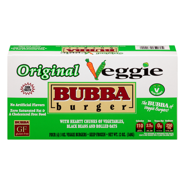 Frozen Meat & Seafood Bubba Burger Original Veggie Burgers hero