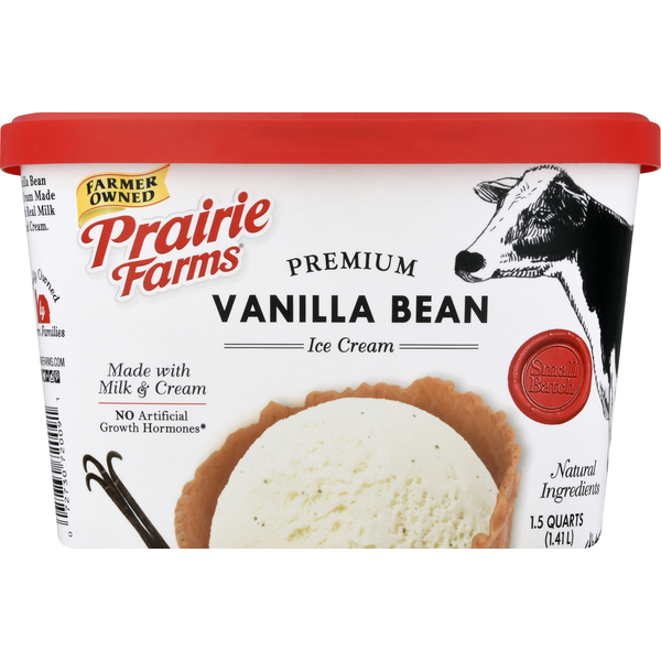 Ice Cream & Ice Prairie Farms Ice Cream, Premium, Vanilla Bean hero