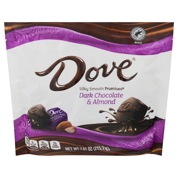 Candy & Chocolate Dove PROMISES Dark Chocolate Almond Candy Individually Wrapped hero