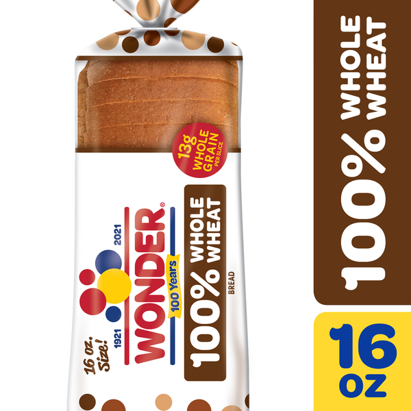 Bread Wonder Bread Bread, 100% Whole Wheat hero