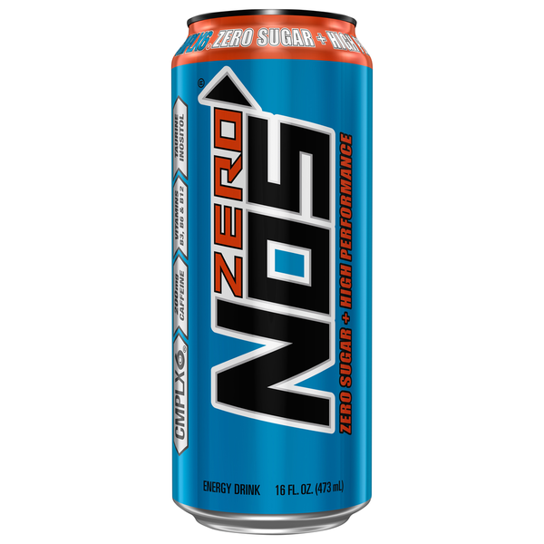 NOS Energy Drink, Zero Sugar + High Performance hero