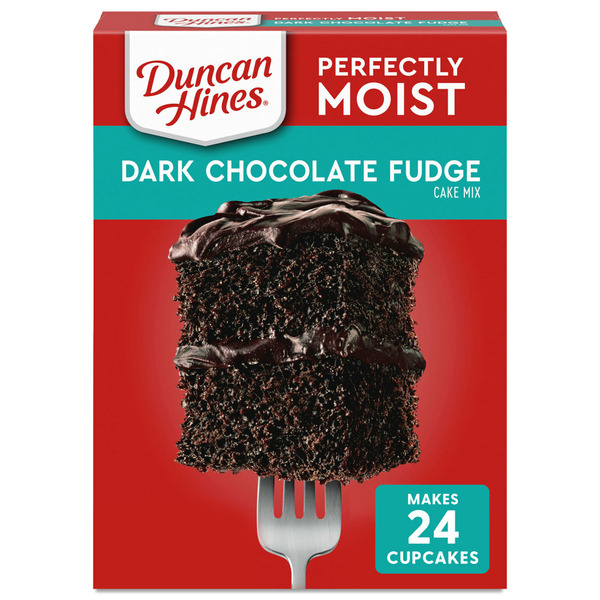 Baking & Supplies Duncan Hines Dark Chocolate Fudge Cake Mix, Baking Mix hero