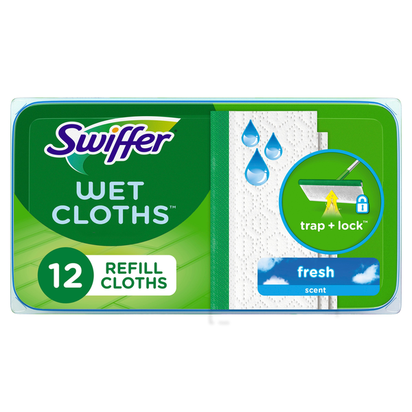 Cleaning Products Swiffer Wet Mopping Cloths, Fresh Scent hero