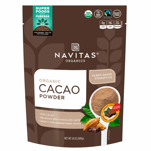 Baking Essentials Navitas Organics Cacao Powder hero