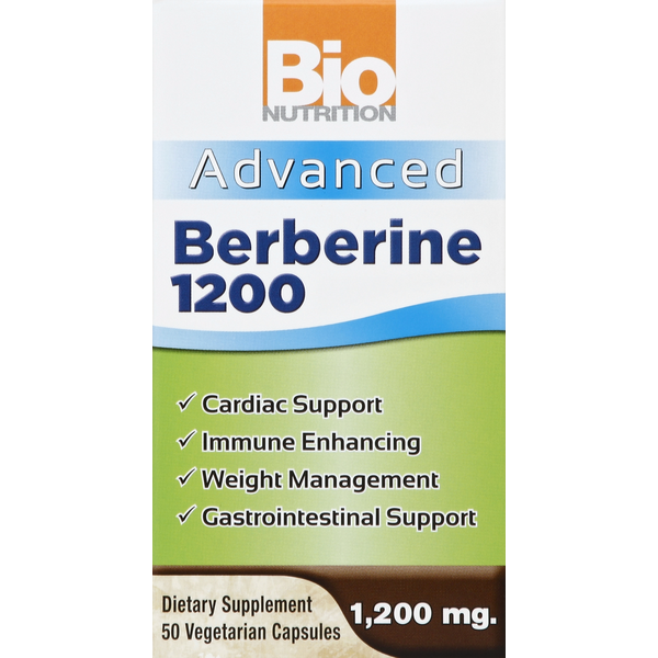 Vitamins & Supplements Bio Nutrition Berberine 1200, Advanced, 1200 mg, Vegetarian Capsules hero