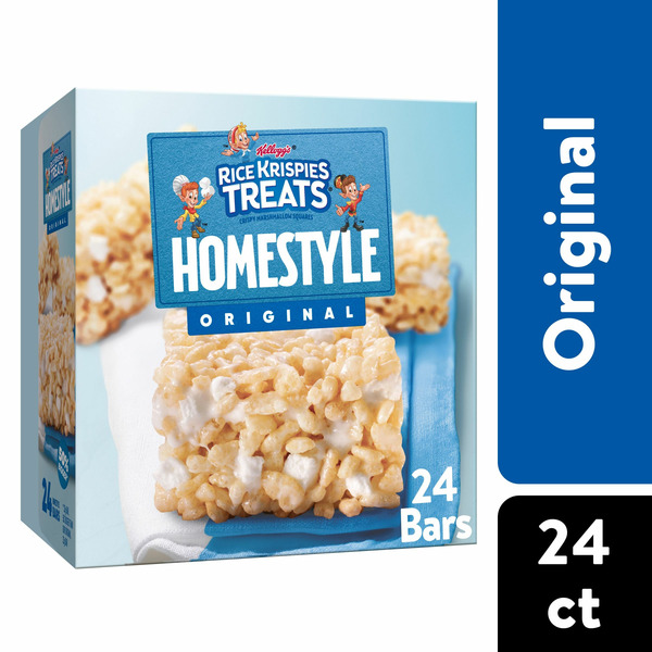 Breakfast Bars & Pastries Rice Krispies Treats Homestyle Marshmallow Snack Bars, Kids Snacks, Lunch Snacks, Original hero