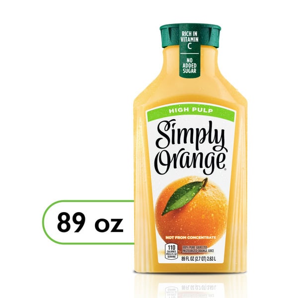 Juice & Nectars Simply Orange High Pulp Juice Bottle hero