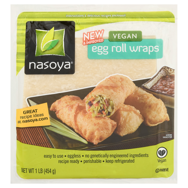 Tofu & Meat Alternatives Nasoya Egg Roll Wraps, Vegan hero